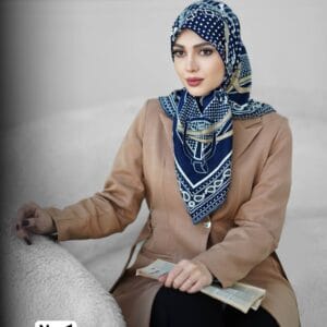 روسری ابریشم توییل قواره 110 کد 1603