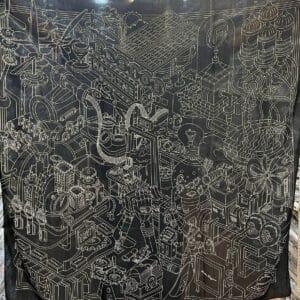 روسری سیااسکارف طرح فانتزی کد 1652